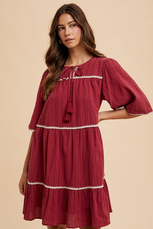 Kittredge Dress - Burgundy