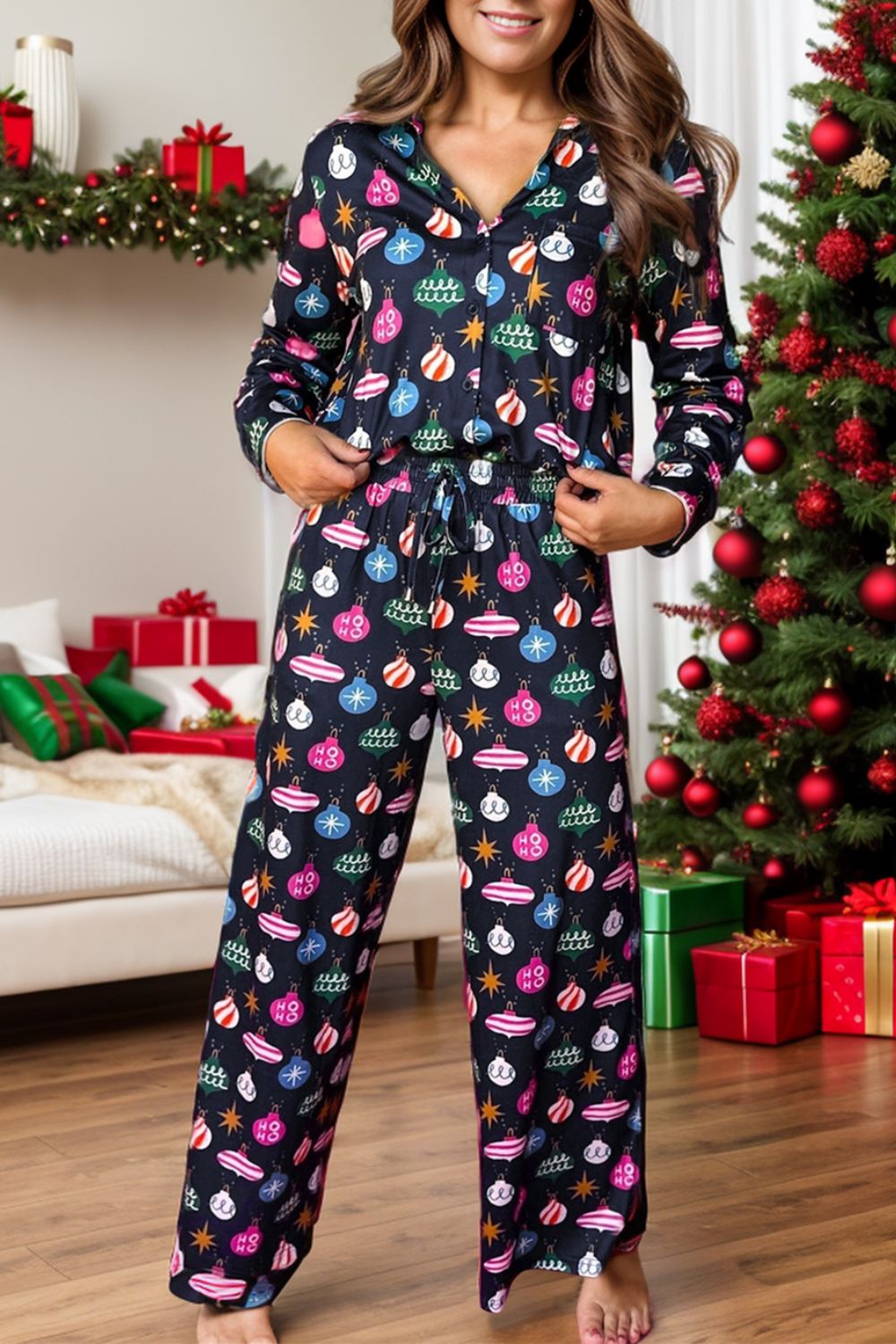 Bright Ornaments Pajama Set