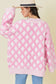 Geometric Pink Cardigan