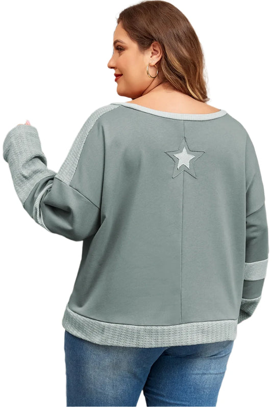 Plus Size Sage Star Top