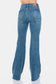 Judy Blue Tummy Control Cut Hem Flare Jeans - Medium