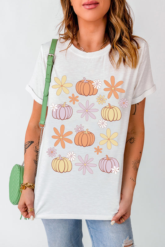 Pumpkins & Flowers T-Shirt