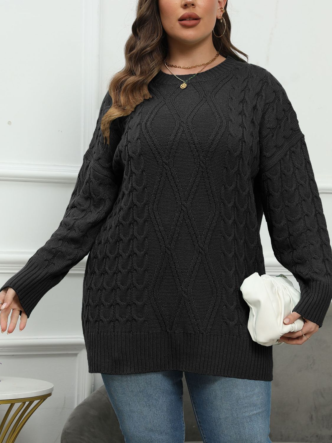 Plus Size Cable Sweater