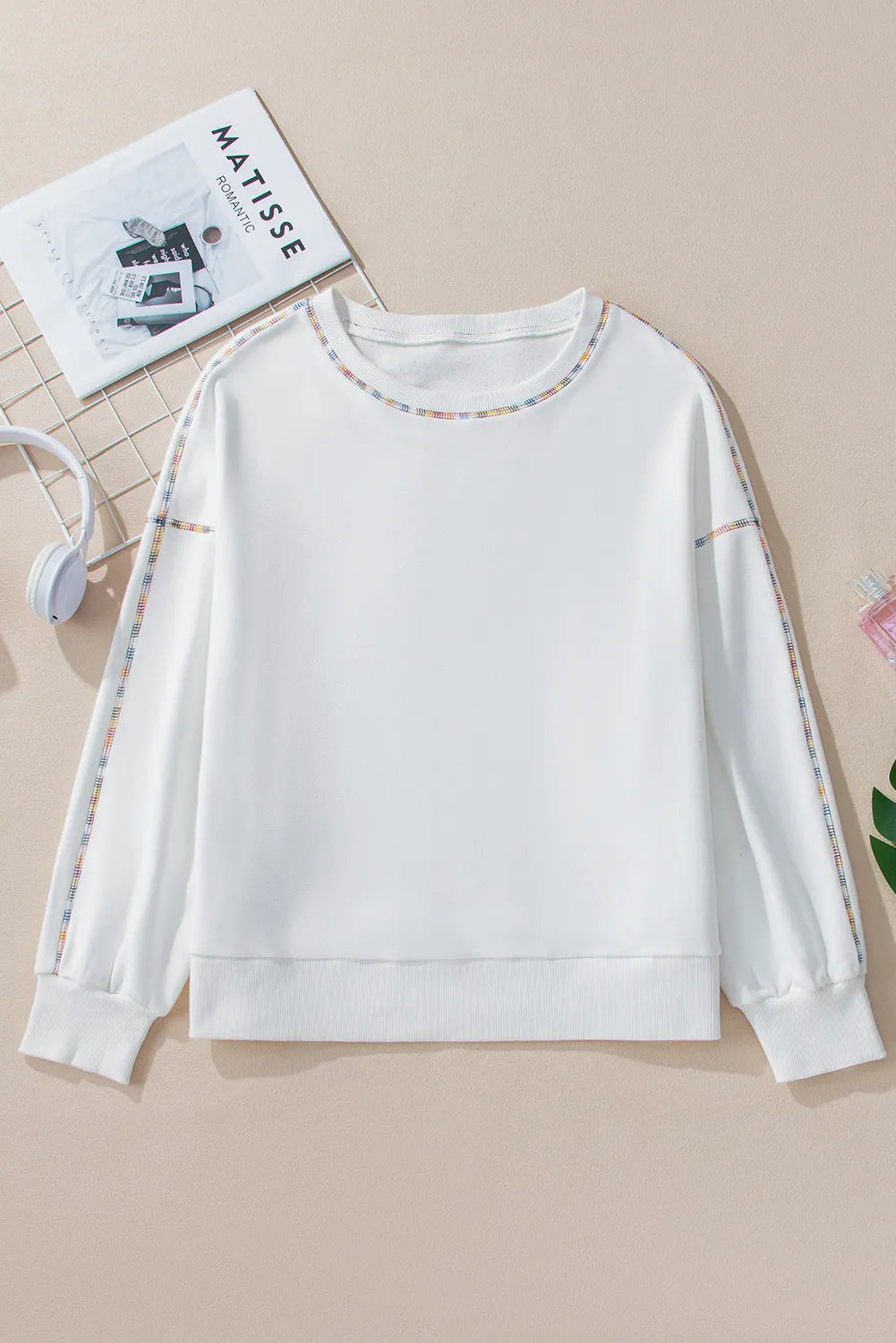 Rainbow Trim Sweatshirt