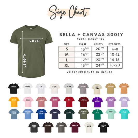 Bella Canvas YOUTH Short Sleeve