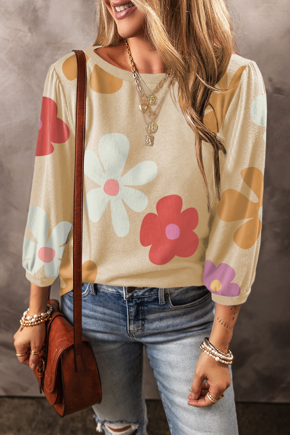 Neutral Blooms Top