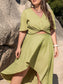 Plus Size Gorgeous Green Skirt Set