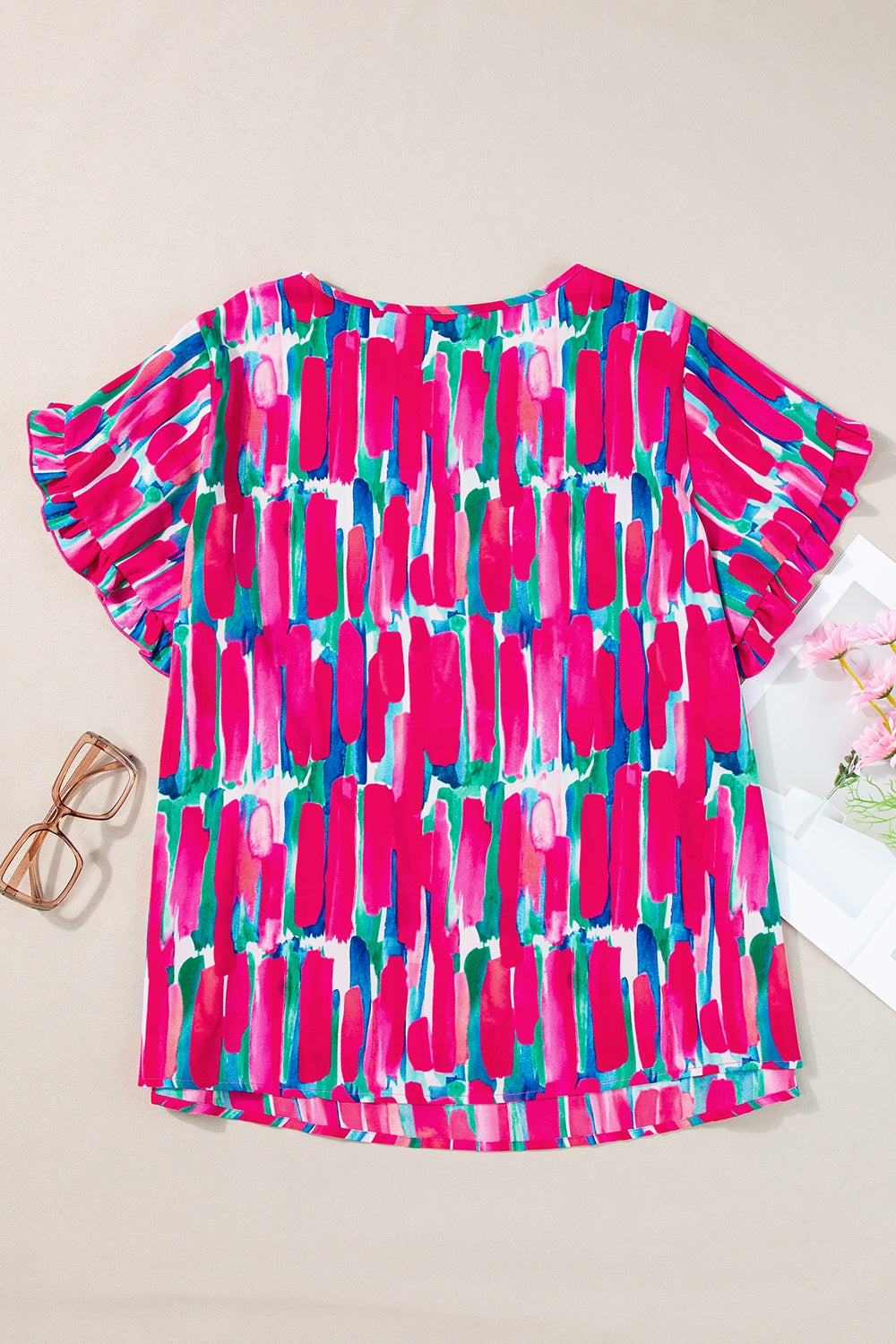 Plus Size Brushstrokes Top