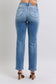 Judy Blue Thermal Wash Straight Jeans - Medium