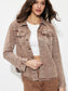 Coffee Brown Denim Jacket