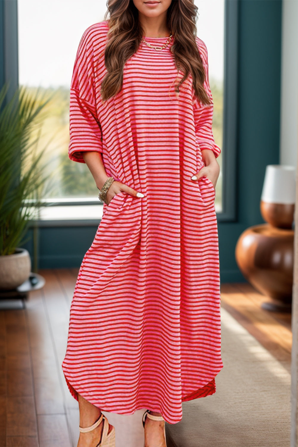 Scarlet Stripes Dress