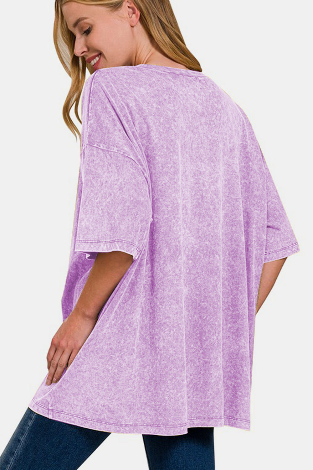 Zenana Oversized T-Shirt - Pink Purple