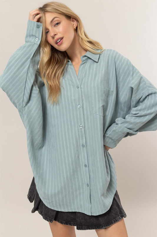 Suzanna Top - Dusty Aqua