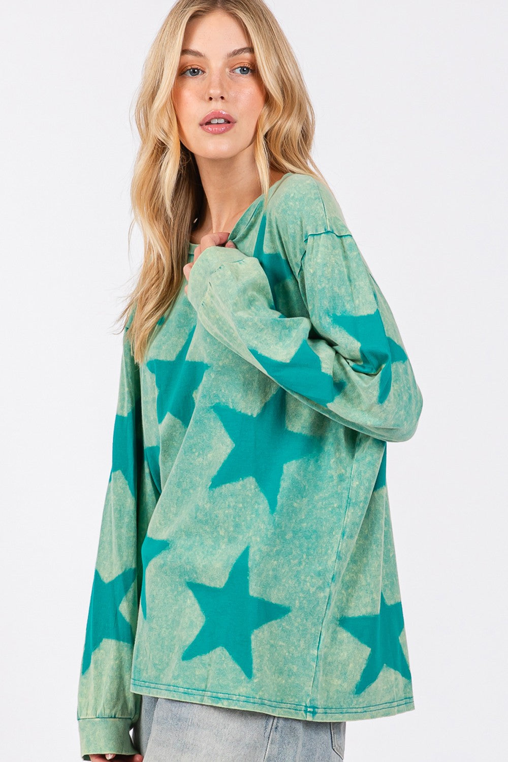 Turquoise Stars Top