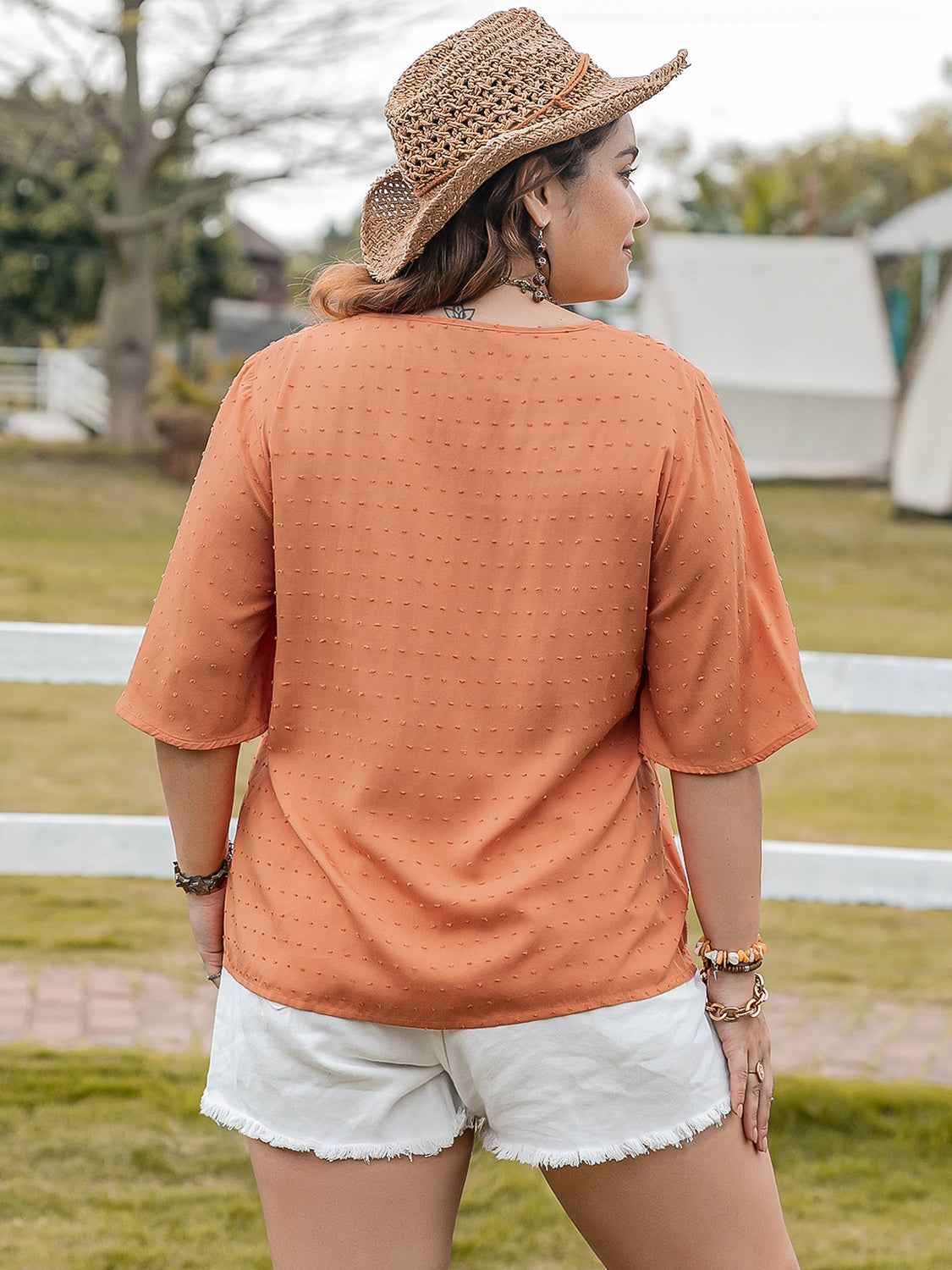 Plus Size Tangerine Top