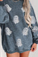 Glitter Ghost Ribbed Sweatshirt