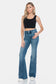 Judy Blue Tummy Control Cut Hem Flare Jeans - Medium