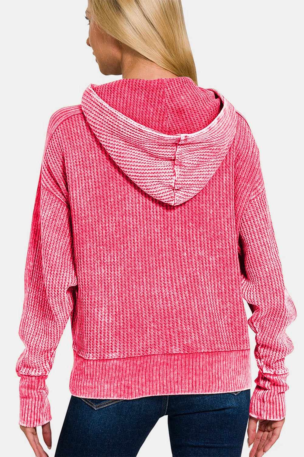 Zenana Fuchsia Hooded Jacket