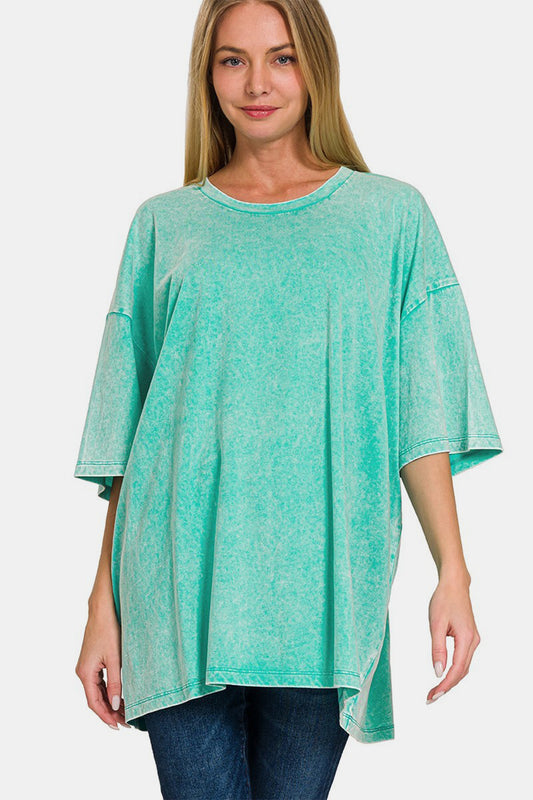 Zenana Oversized T-Shirt - Turquoise