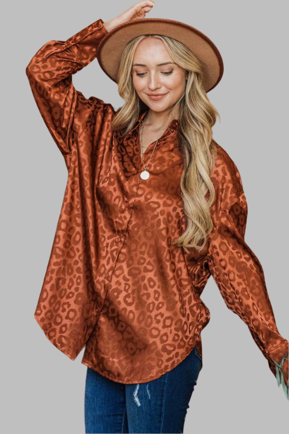 Lenox Leopard Top - Brown