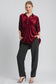 Umgee Pearl Detail Velvet Top - Burgundy