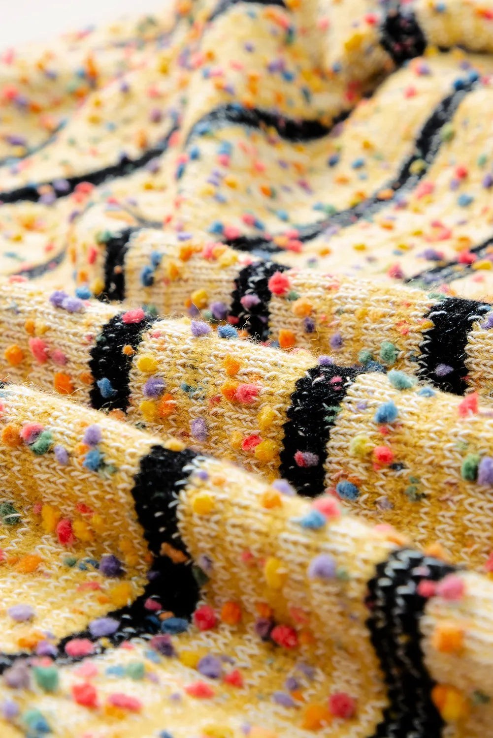 Gold Confetti Striped Cardigan