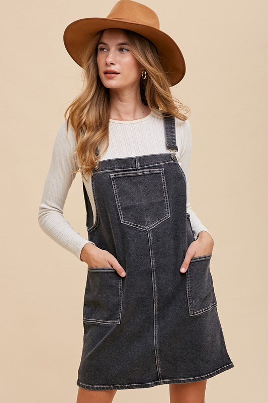 Garner Overall Dress - Black