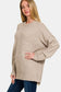 Zenana Mocha High Low Hem Sweater