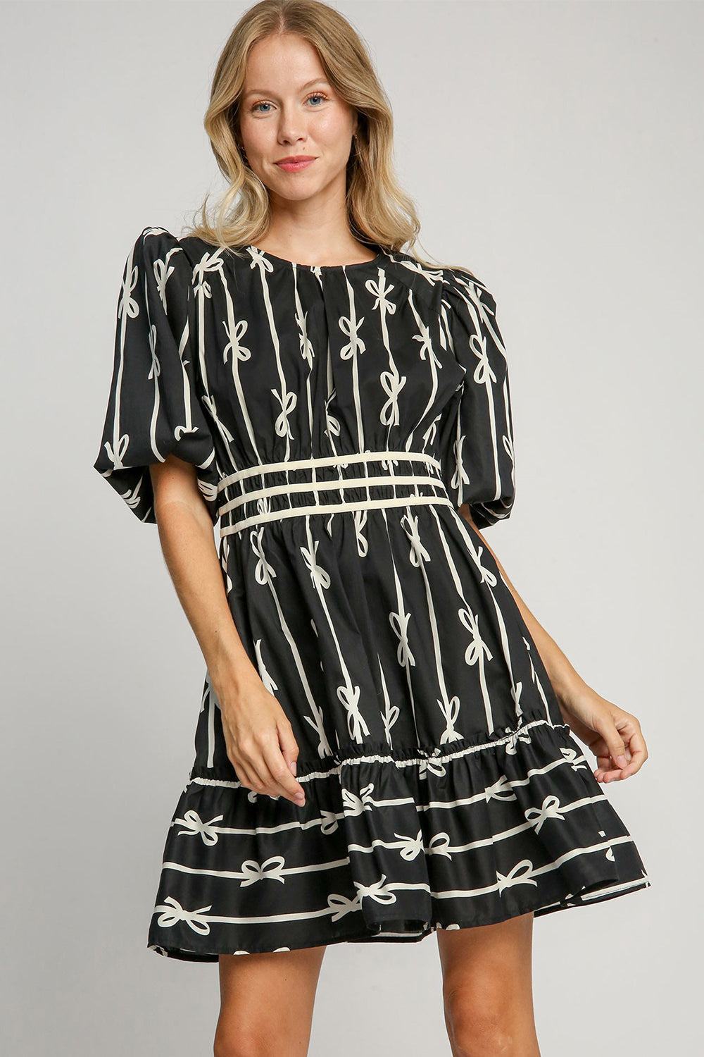 Umgee Bow Dress - Black