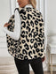 Leopard Button Up Sherpa Vest