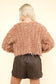 Shaggy Sweater Jacket - Mocha