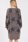 Star Print Dress - Dark Gray