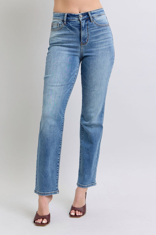 Judy Blue Thermal Wash Straight Jeans - Medium