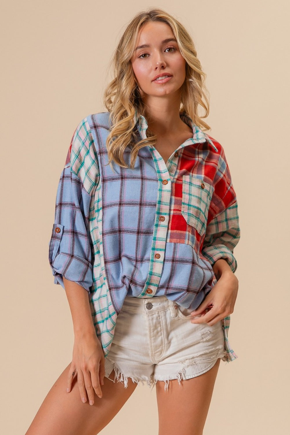 Biloxi Plaid Top