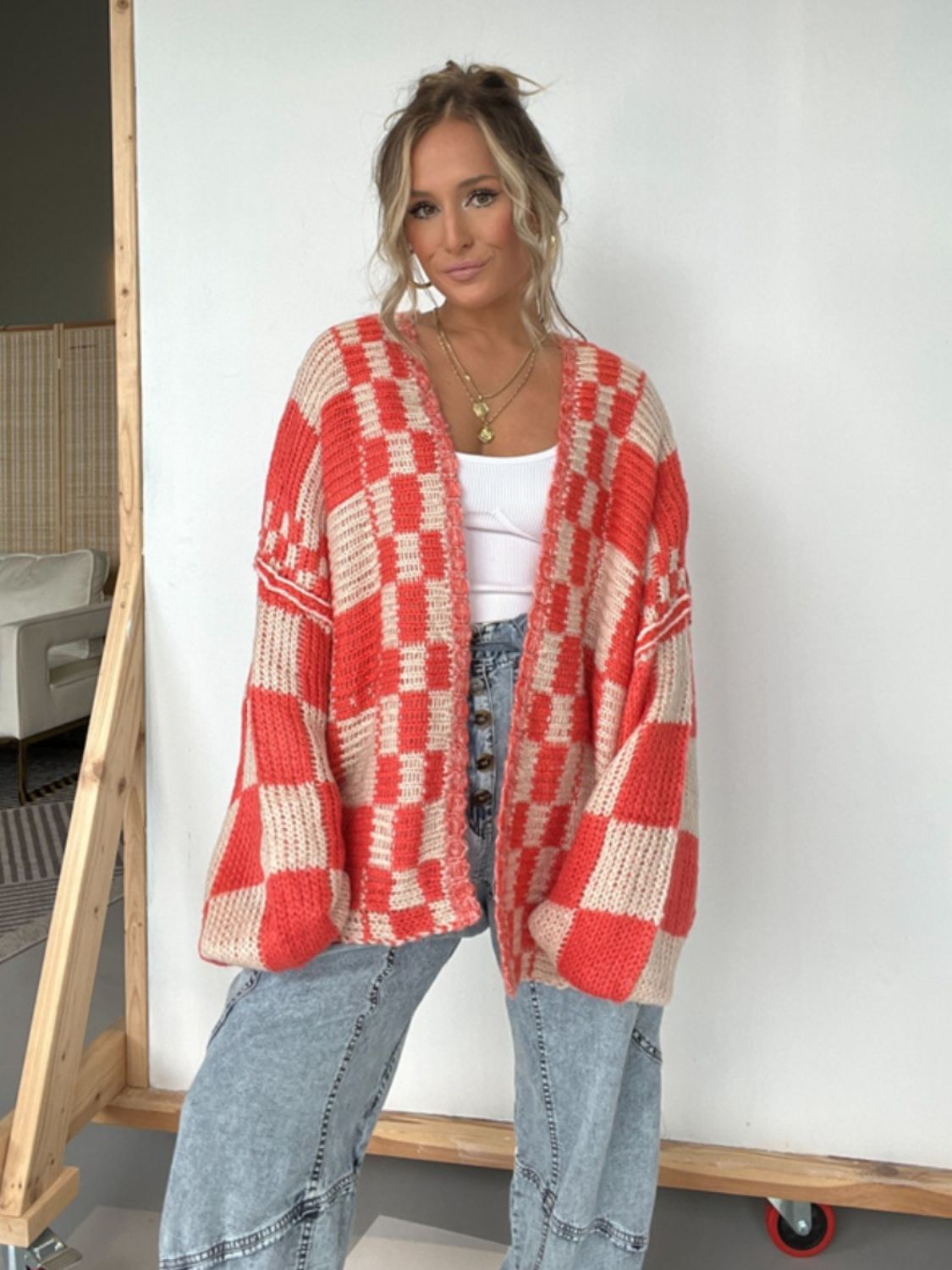 Checkered Chick Cardigan