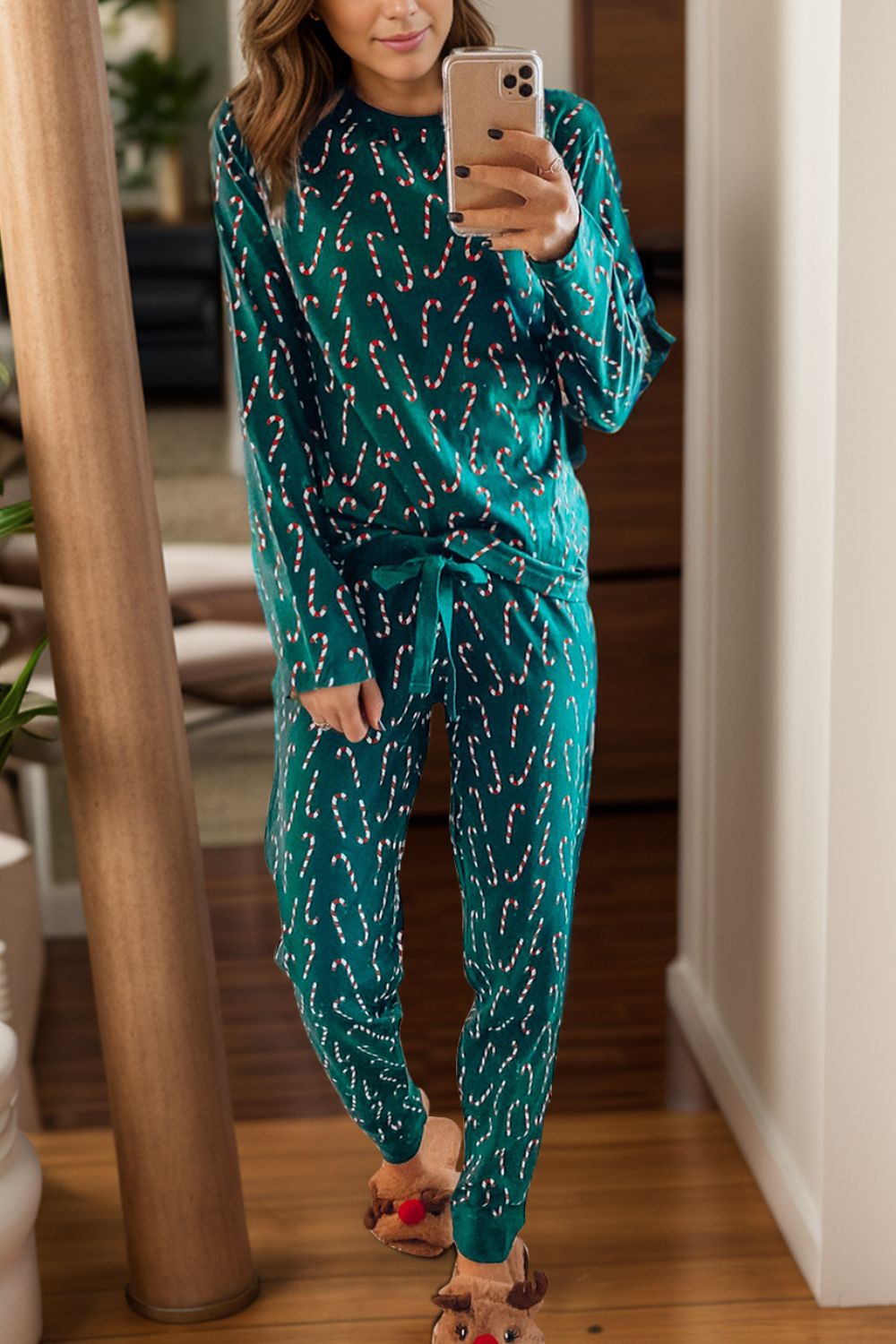 Green Candy Cane Pajamas