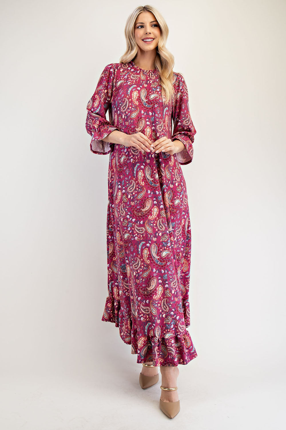 Iredale Dress - Cerise