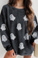 Glitter Ghost Ribbed Sweatshirt