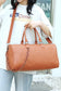 Zenana PU Leather Weekender Duffle Bag