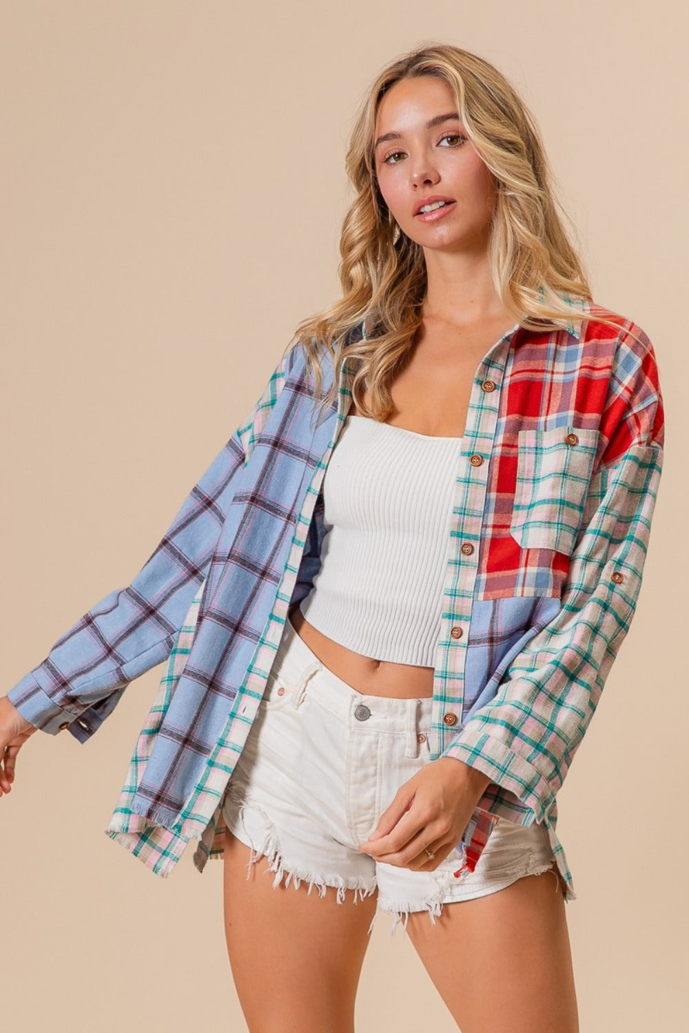 Biloxi Plaid Top