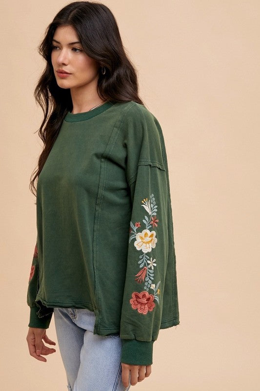 Floral Frenzy Top - Black Forest