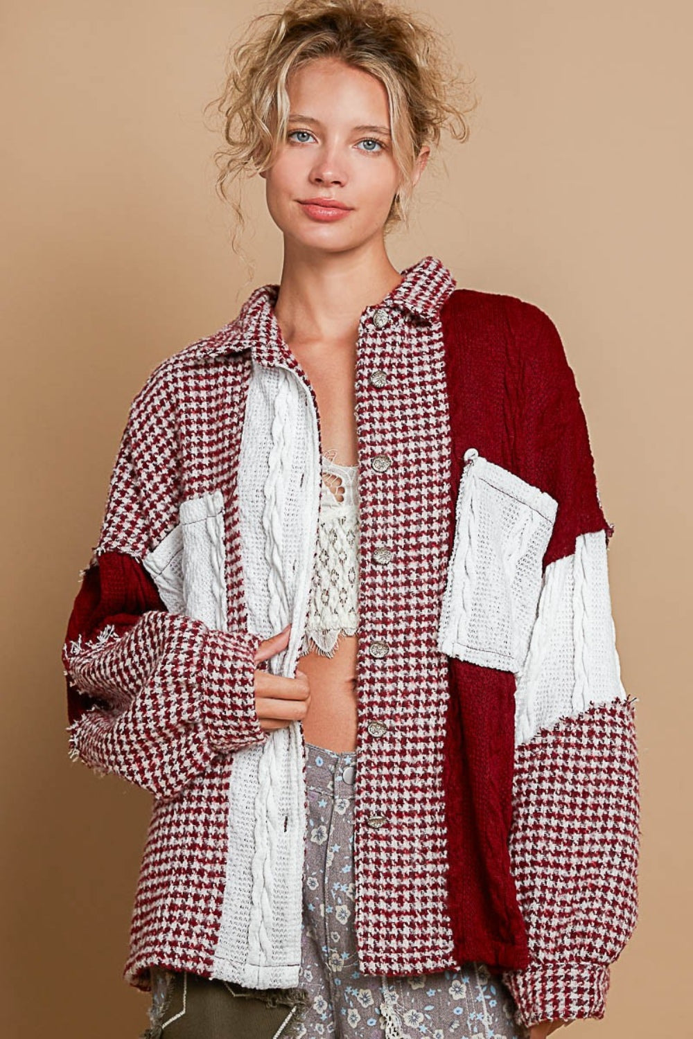 Boho Babe Shacket - Red