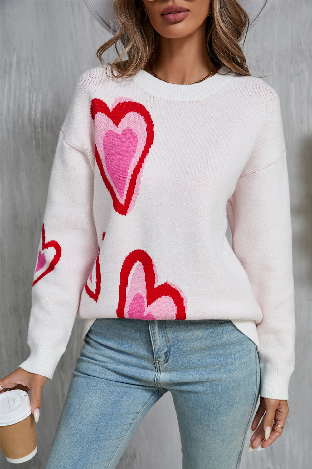 Scattered Hearts Sweater