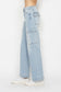 Judy Blue High Waist Straight Cargo Jeans - Light Wash