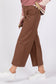 SAGE + FIG Wide Leg Cropped Pants - Mocha