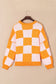 Pumpkin Checkered Sweater