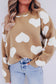 Khaki Heart Sweater