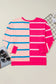 Plus Size Hot Pink Stripes Top