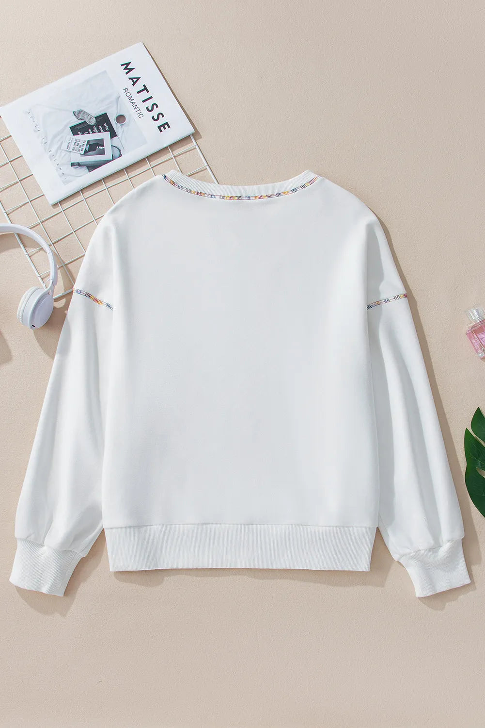 Rainbow Trim Sweatshirt