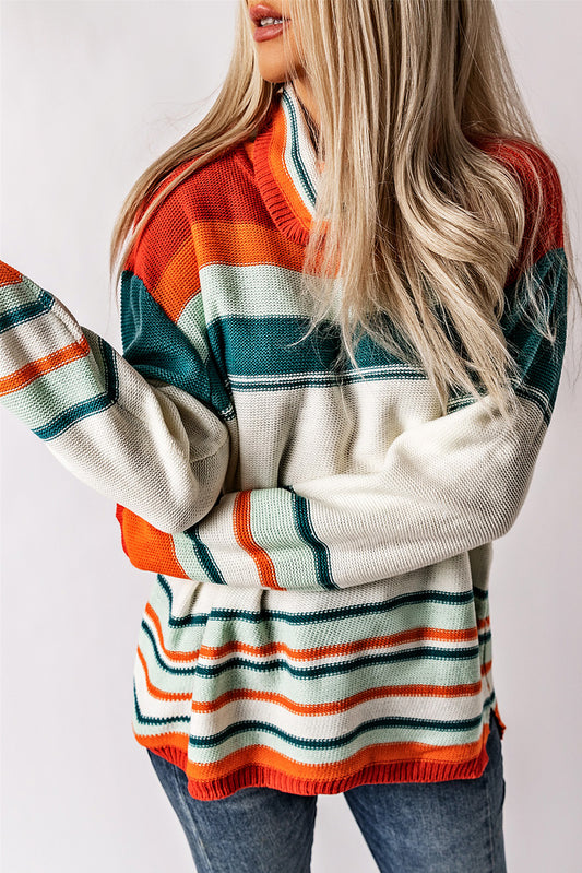 Terry Striped Sweater